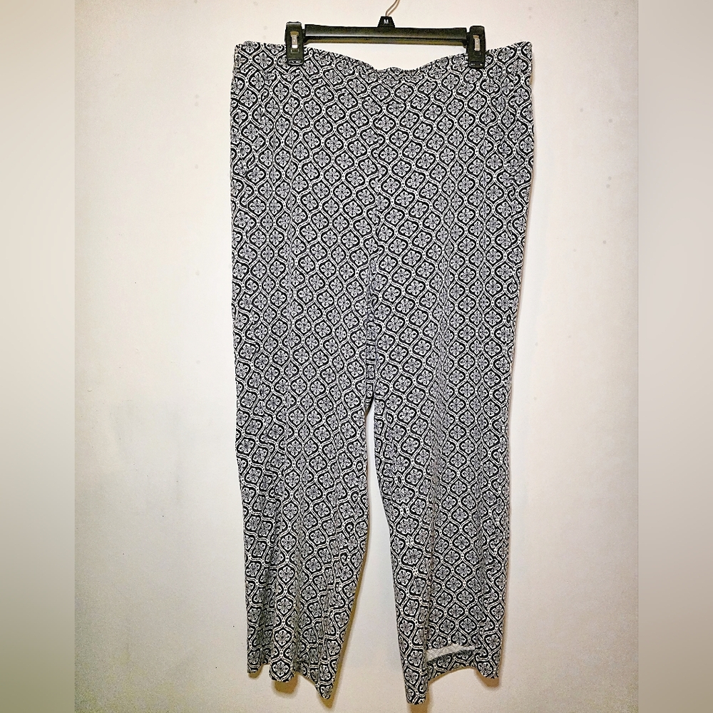 Old Navy Playa High-Rise Wide-Leg Black Floral Geo Pants New - XL - Picture 3 of 14